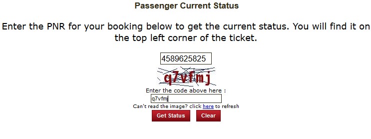 Check IRCTC PNR Status online and Get Train PNR Status by SMS