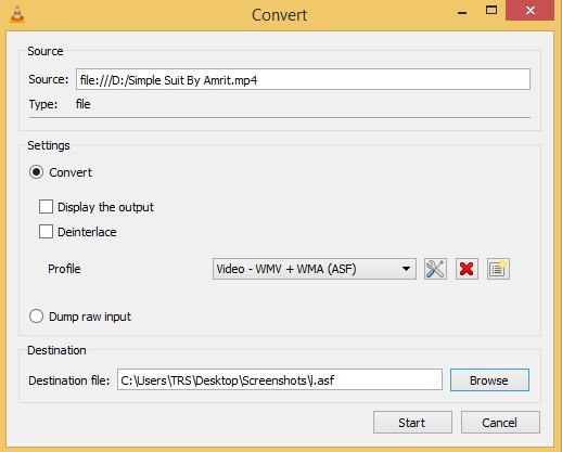 convert mp4 to wma in vlc