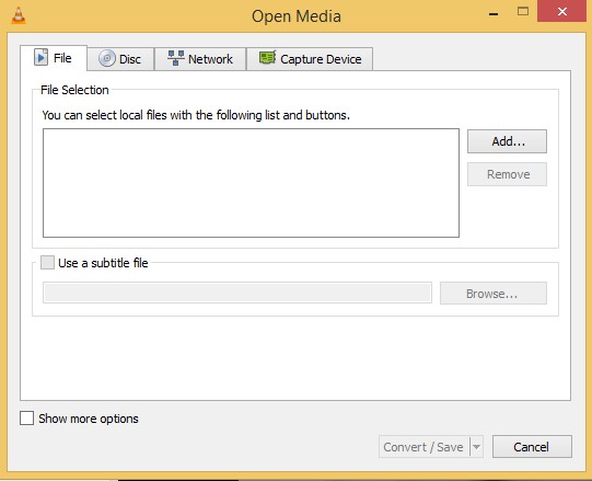 convert one video to another in vlc