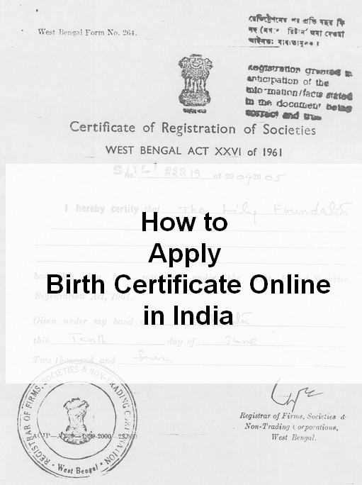 how to apply birth certificate online in india