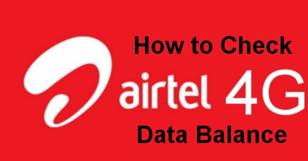 how to check airtel 4G data balance