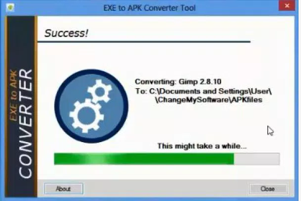 convert exe to apk on android