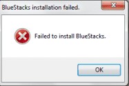 Failed to Install Bluestacks