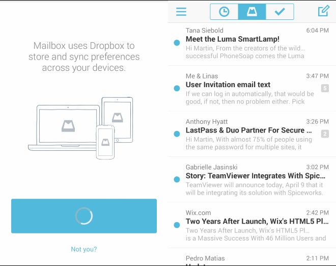 Install Mailbox on iOS or Android