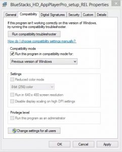 Run the Program in Compatibility Mode