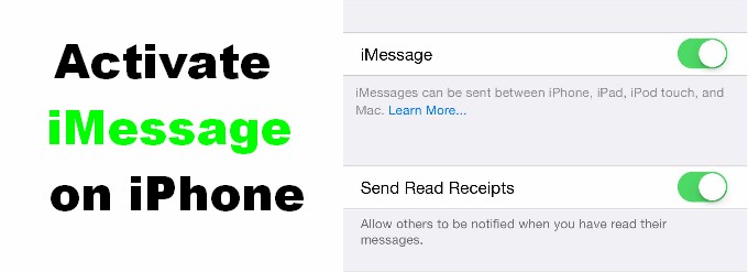 activate imessage on iphone