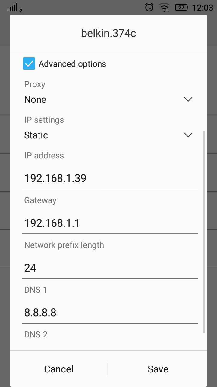 android static ip 