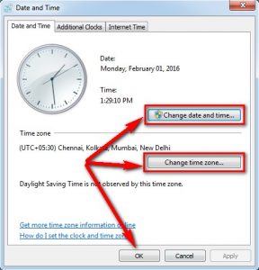 Correct Date and Time Settings (Check Region also)