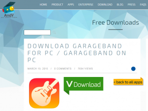 andy garageband for pc