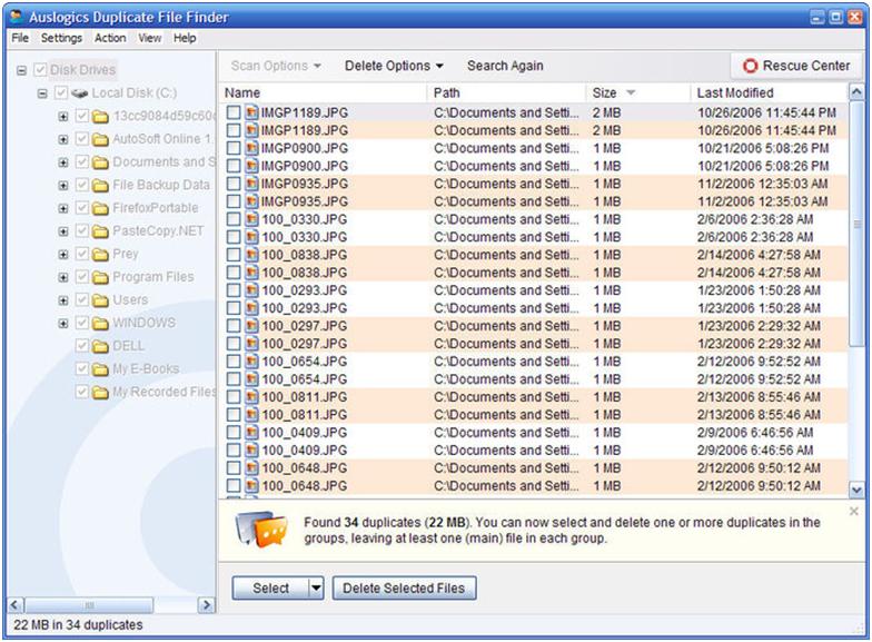 Auslogics Duplicate File finder