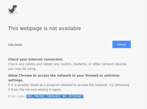 DNS PROBE FINISHED NO INTERNET 
