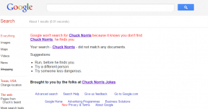 Chuck Norris Google trick
