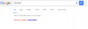 google recursion trick