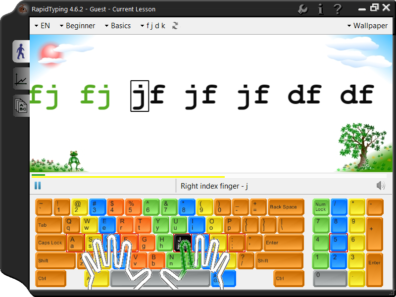 typing test practice for beginners