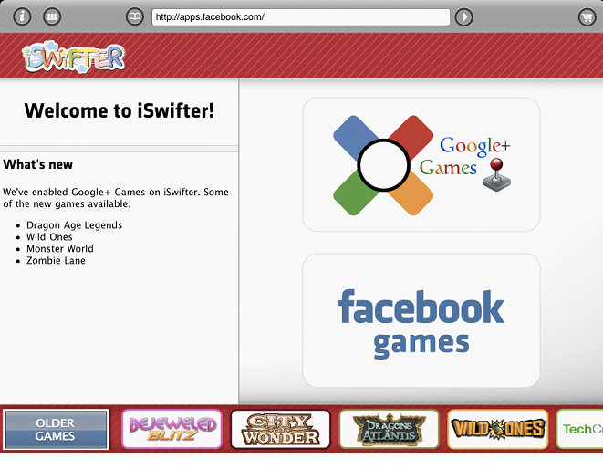 iSwifter Games Browser