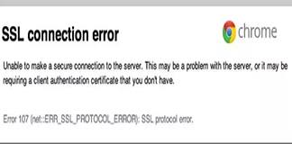 How to fix SSL Connection Error in Google Chrome
