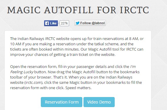 IRCTC TATKAL BOOKING SOFTWARE