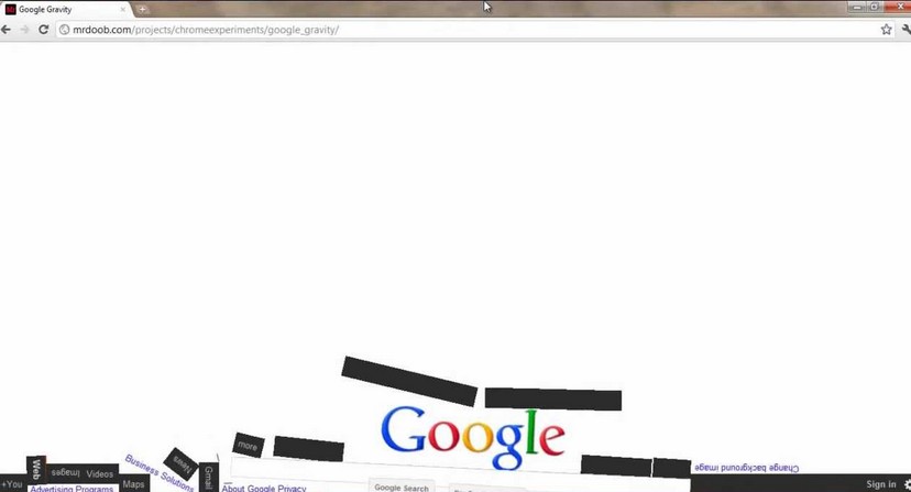 google no gravity trick