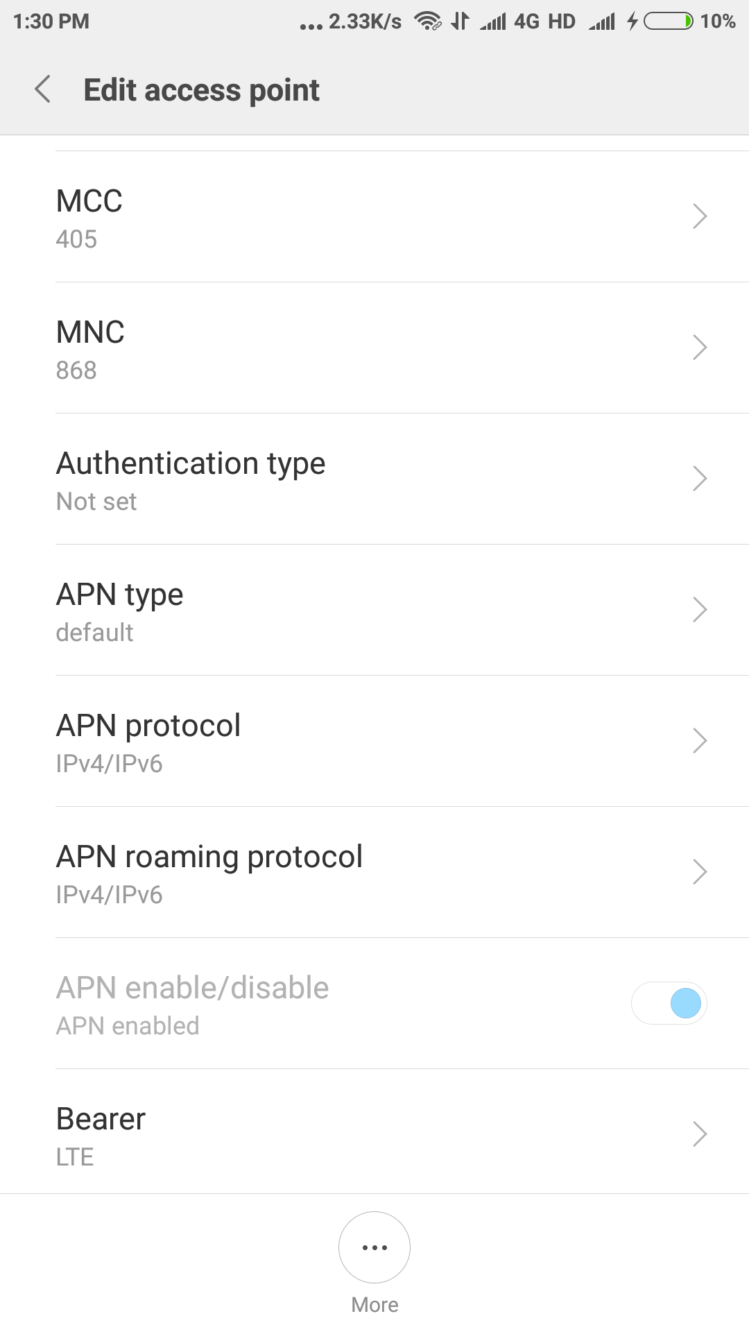 jio apn settings