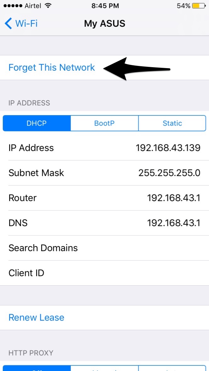 how to fix unable to join network ios