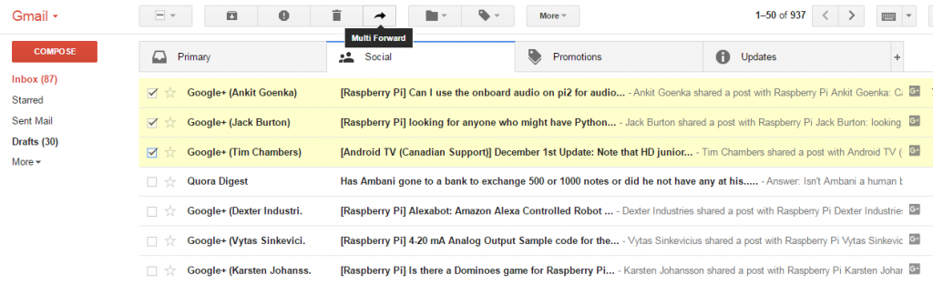 How to Forward Multiple Emails in Gmail - Step By Step Guide