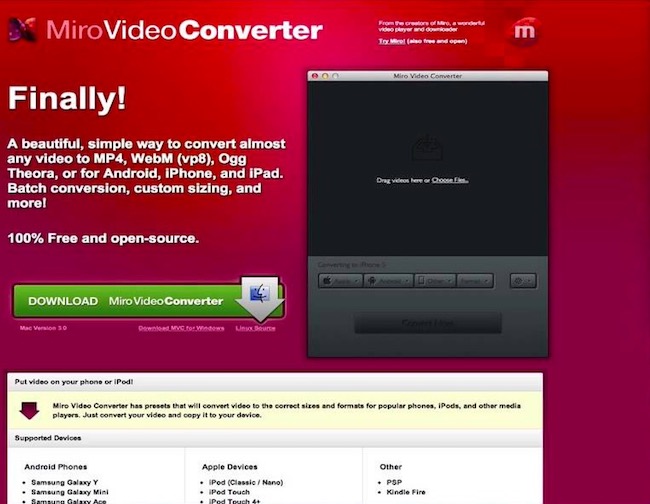 free download miro video converter