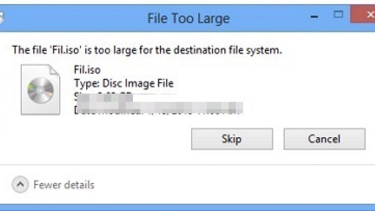 file is to large for destination file system