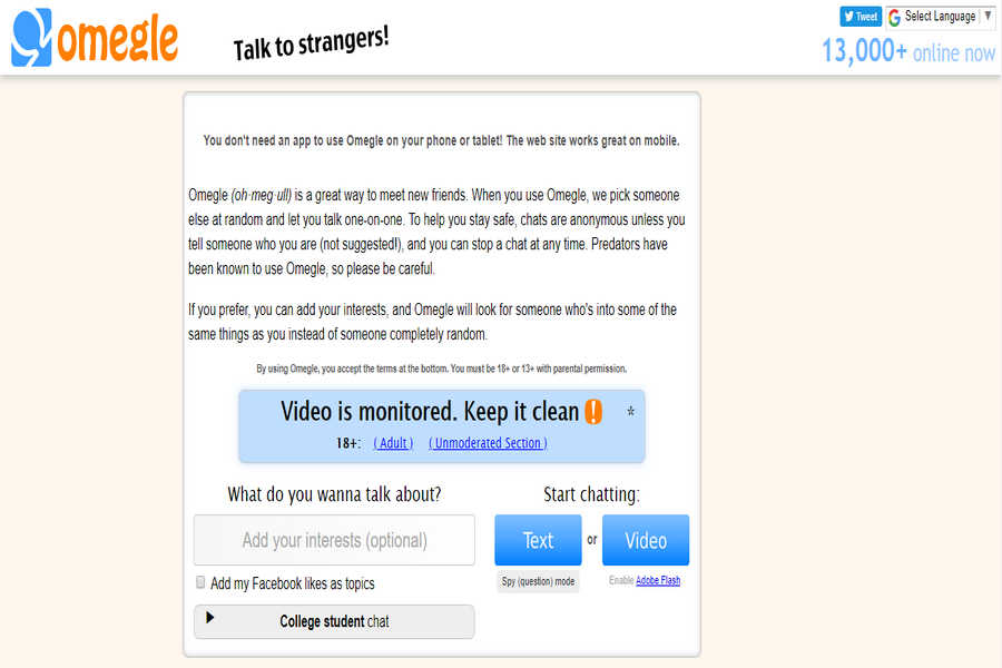 random chat websites like omegle