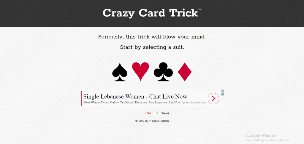 Crazy card Trick
