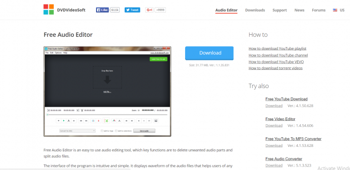 DVDVideoSoft Free Audio Editor