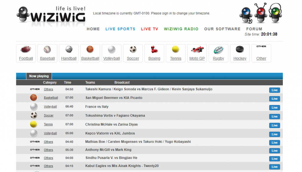 wiziwig tv sports