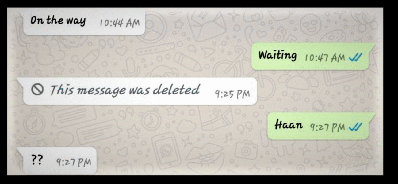 The Latest "Delete for everyone" feature of Whatsapp