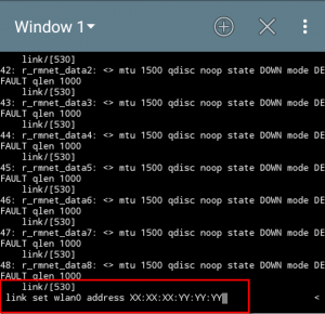 terminal emulator to change mac address