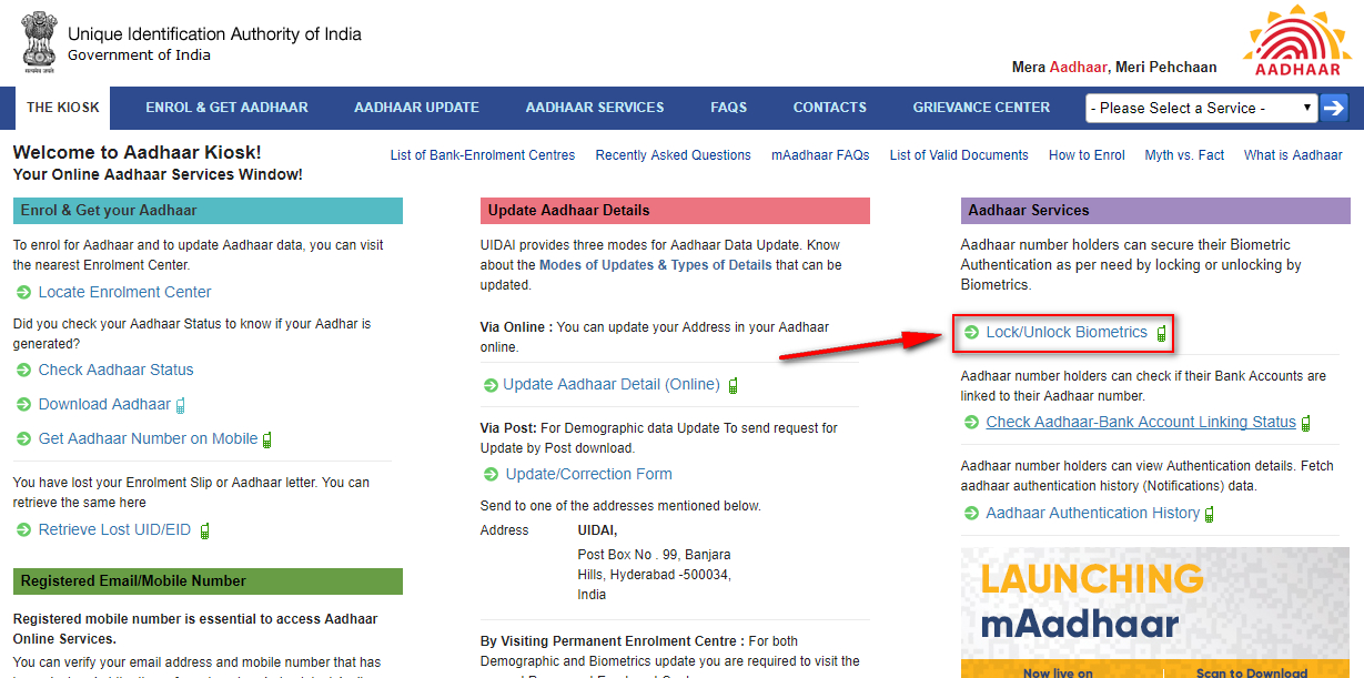 Check Aadhaar Usage History