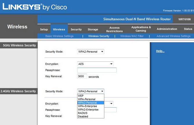 router login information