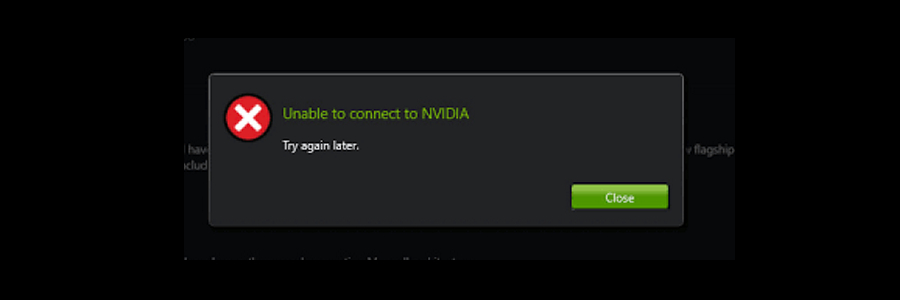 Unable to connect to Nvidia