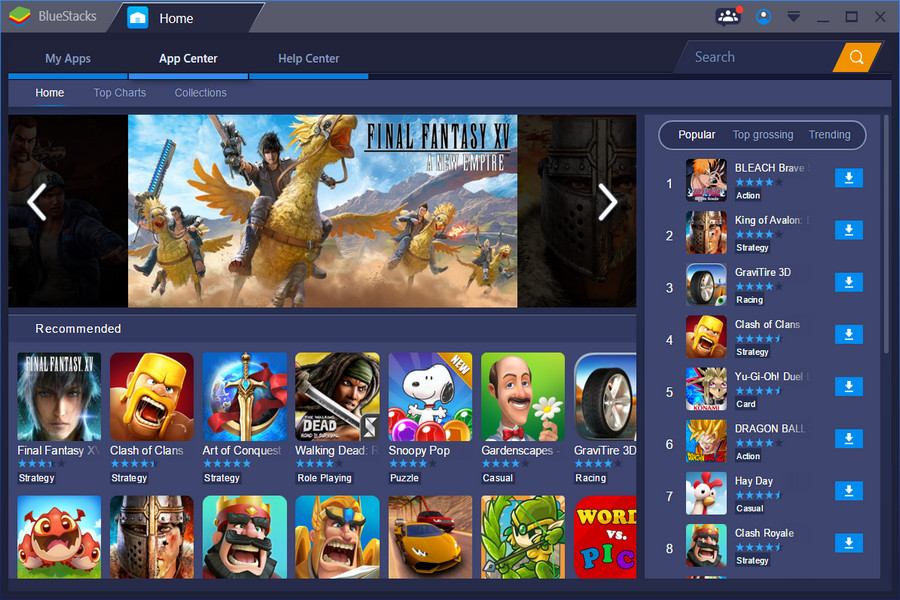 bluestacks android emulator.