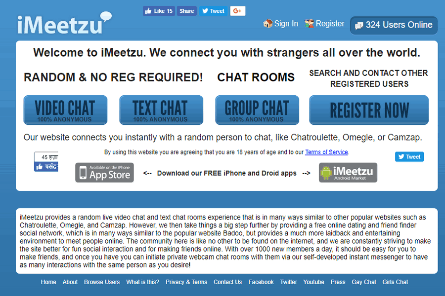 15 Sites Like iMeetzu and Alternative Video Chat Rooms Online - Technofizi....