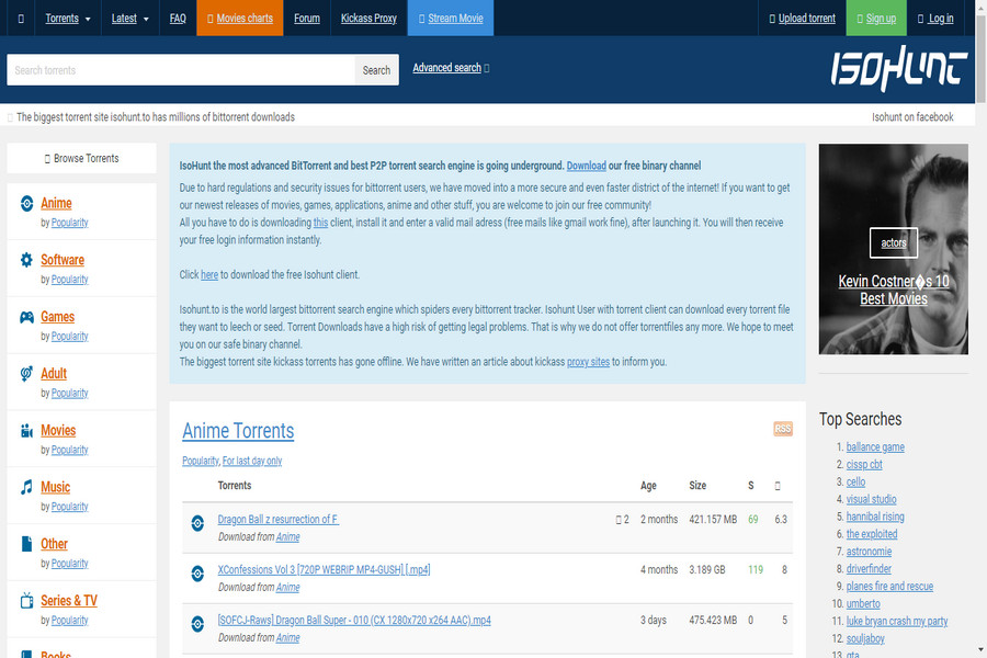 torrent site like isohunt