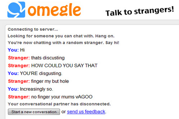 Omegle random text chat