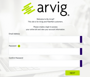 My Arvig Registration