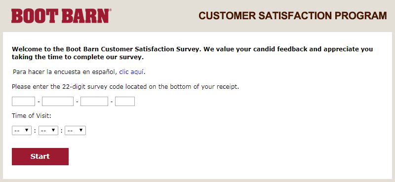 boot barn survey