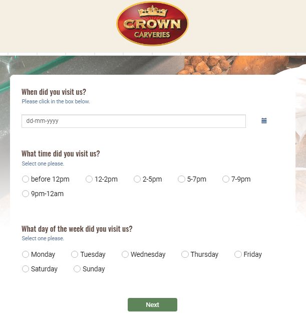 crown carveries survey