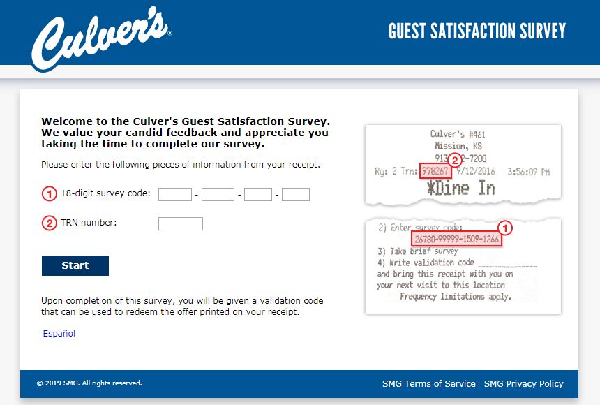 culver's survey