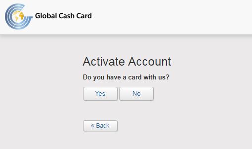 global cash card activate