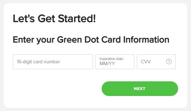 green dot com register