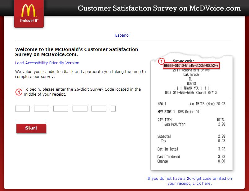 mcdonald's survey