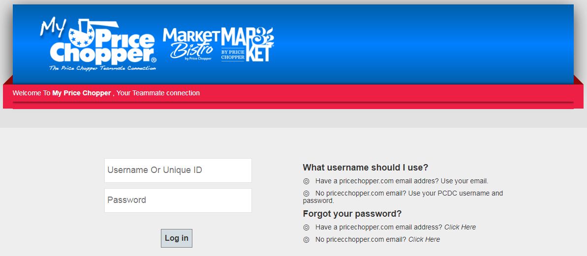 price chopper direct connect login
