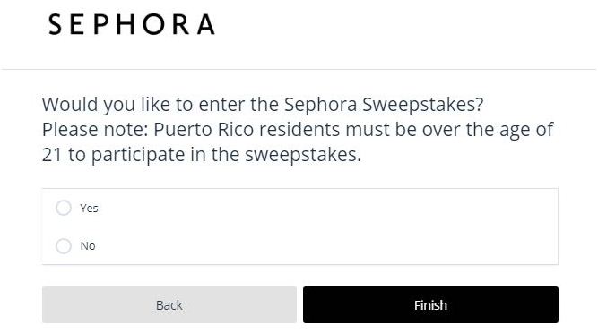 sephora survey