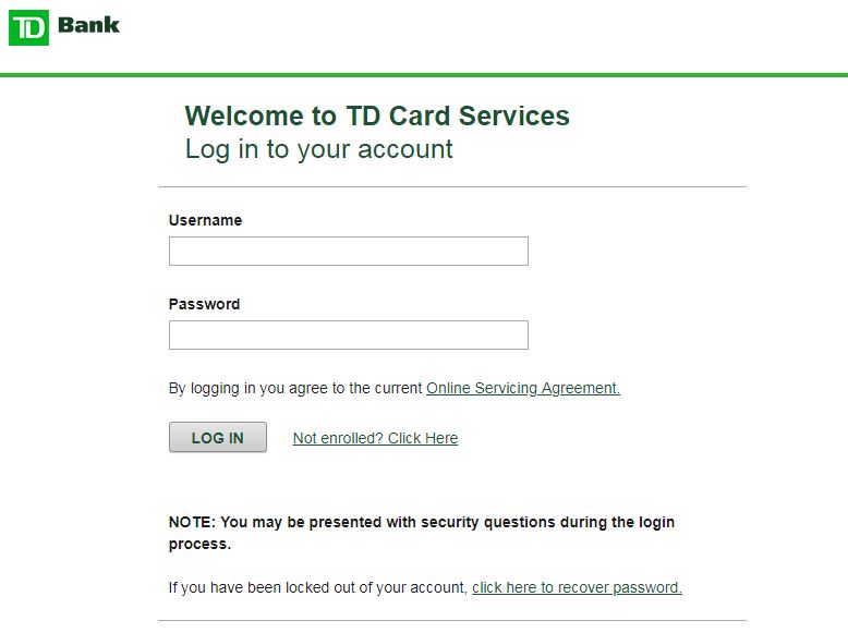 Td Bank Card Activation Www Tdcardservices Com Activate Td Bank Card